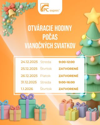 🎄📱 Vianočné otváracie hodiny Počas sviatkov fungujeme v upravenom režime. Pozrite si naše otváracie hodiny, aby ste si...