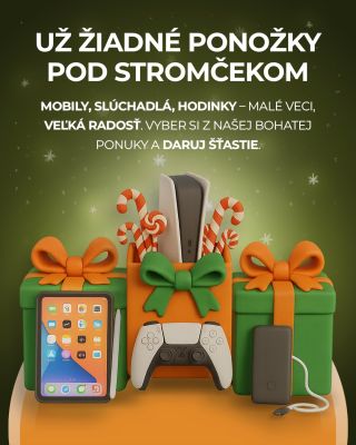 🎄✨ Zabudni na ponožky pod stromčekom! Daruj niečo, čo naozaj poteší - mobily, slúchadlá, hodinky, konzoly či...